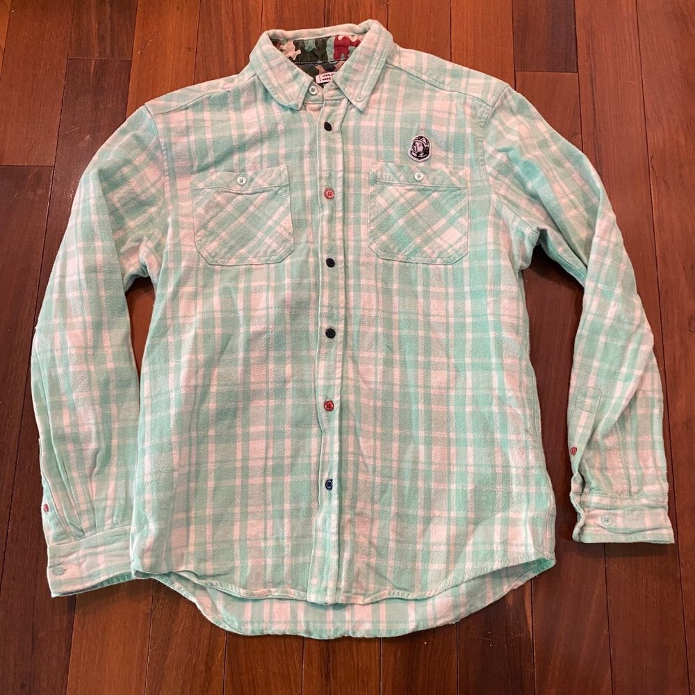Billionaire Boys Club BBC Mint Flannel Medium EUC